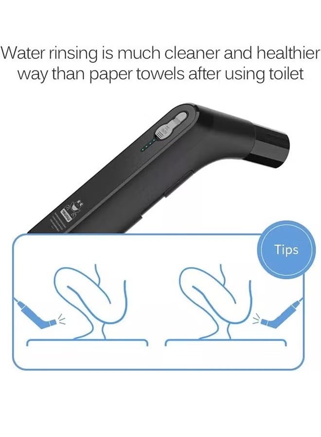 ARNOTEC  bidet كهربائي محمول شطاف، بخاخ نظافة شخصية قابل لإعادة الشحن مع خرطوم بطول 1.2م وحاوية مياه سعة 2.3ل للسفر، المنزل، رعاية الأطفال والتخييم - Image 5